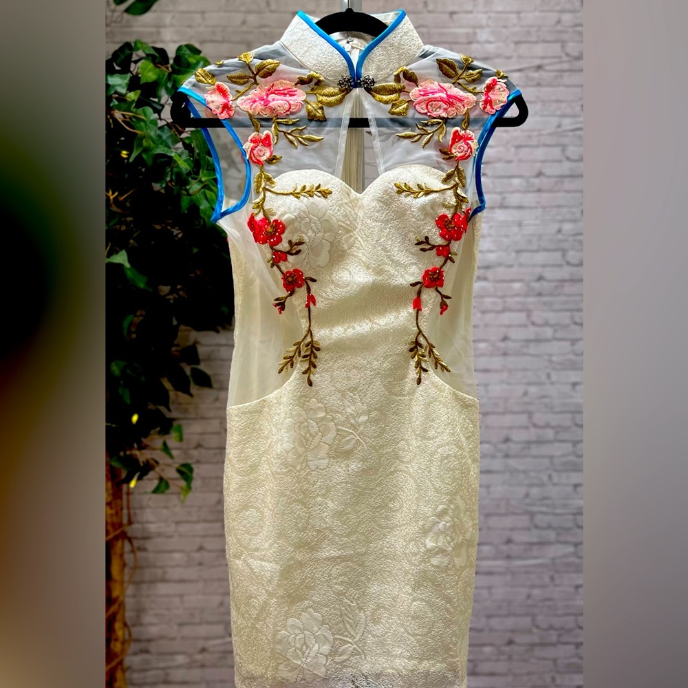 EUC JN Spring Asian-inspired Cocktail Dress
